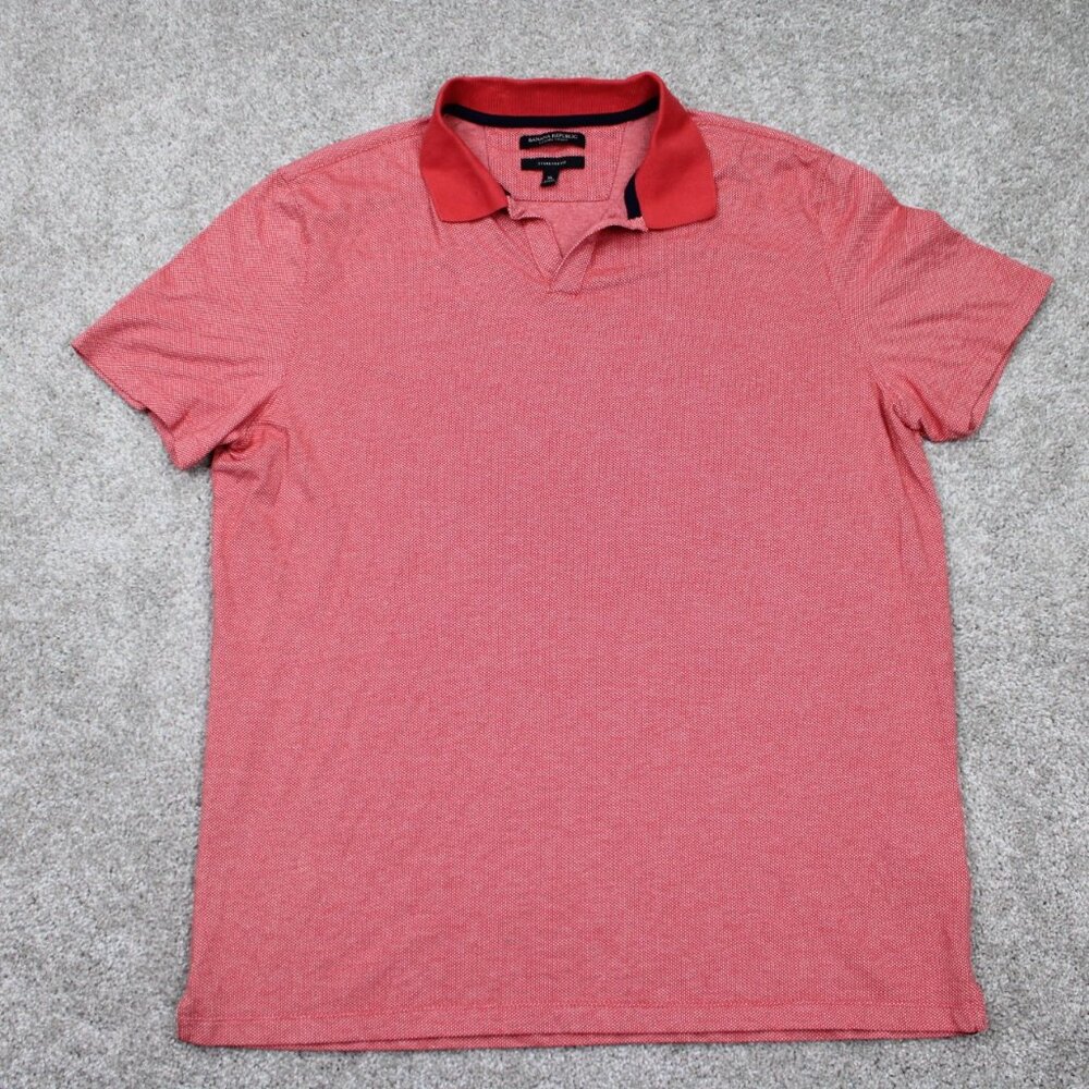 Banana Republic Luxury Touch‎ Polo Shirt Mens XL Red Standard Fit S/S Pullover